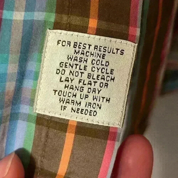 Peter Millar Striped 100% Cotton Button Down/ Button Up Dress Shirt Size Medium - Picture 9 of 9